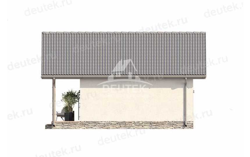 Проект бани в стиле шале с размерами 6 м на 8 м - LK-458