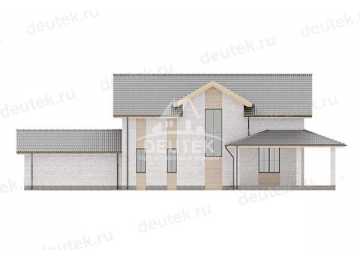 Проект двухэтажного дома с двухместным гаражом  SRK-17