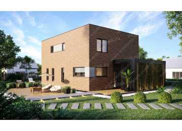 Проект двухэтажного дома с площадью до 200 кв м с террасой KVR-139