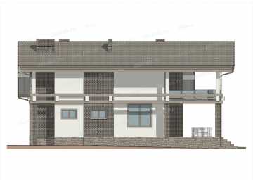 Проект индивидуального двухэтажного  дома со вторым светом DTE-156