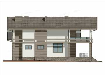 Проект двухэтажного дома с сауной, вторым светом и террасой DTE-157