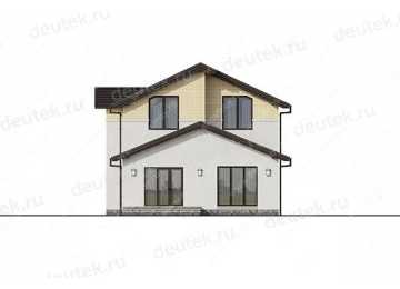 Проект узкого двухэтажного дома с кабинетом площадью до 200 кв м  LK-19