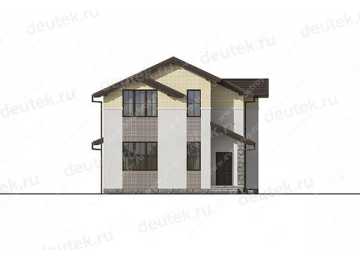 Проект узкого двухэтажного дома с кабинетом площадью до 200 кв м  LK-19
