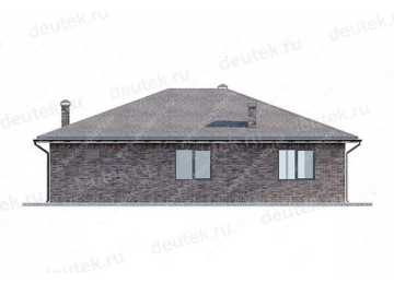 Проект квадратного одноэтажного дома с размерами 14 м на 13 м LK-20