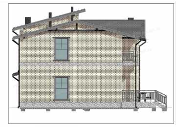 Проект двухэтажного дома DTE-186