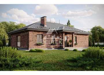 Проект жилого одноэтажного дома с кабинетом - LK-300