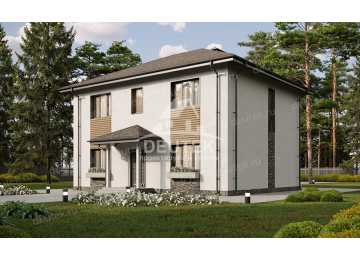 Проект жилого двухэтажного дома с размерами 13 м на 10 м - LK-316