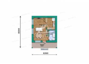Проект небольшого одноэтажного домика для отдыха - LK-325