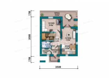 Проект загородного двухэтажного дома с размерами 10 м на 14 м - LK-330