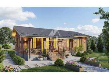 Проект загородного одноэтажного дома с размерами 16 м на 18 м - LK-372