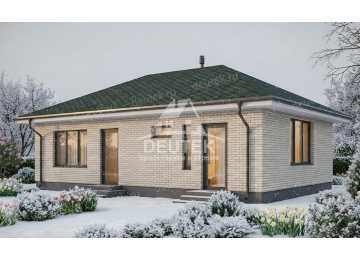 Проект бани 53,4 м² — комната отдыха 18,8 м², спортзал 15 м² и парная - LK-540