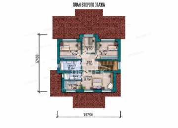 Проект узкого двухэтажного дома с подвалом SRK-28