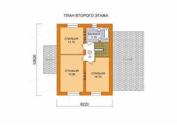 Проект двухэтажного дома с площадью до 150 кв м с мансардой и эркером KVR-134
