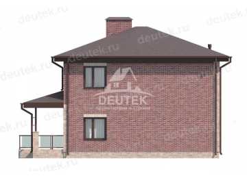 Проект двухэтажного дома с площадью до 150 кв м с террасой LK-132