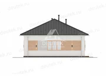 Проект квадратного одноэтажного дома из газобетона с размерами 12 м на 12 м - LK-153