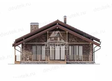 Проект узкого одноэтажного дома из керамических блоков с размерами 12 м на 19 м - LK-203