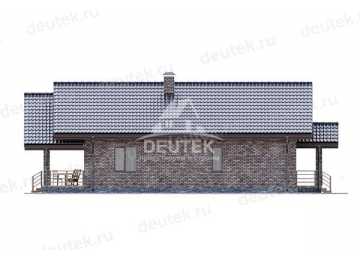 Проект узкого одноэтажного дома из керамических блоков с размерами 12 м на 19 м - LK-203