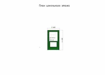 Проект бани с цоколем площадью до 100 кв м - P291-3