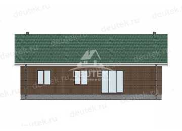 Проект узкого одноэтажного дома с тремя спальнями - LK-285