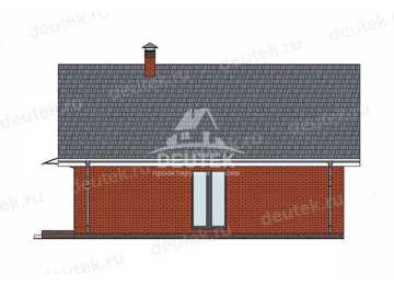 Проект жилого одноэтажного дома с двумя спальнями с террасой - LK-286
