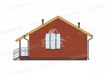 Проект узкого одноэтажного дома с размерами 8 м на 13 м - LK-290