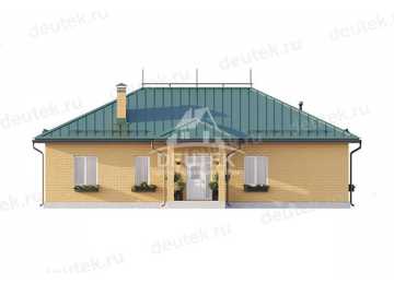 Проект узкого одноэтажного дома с кабинетом - LK-298