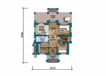 Проект узкого двухэтажного дома с подвалом - LK-309