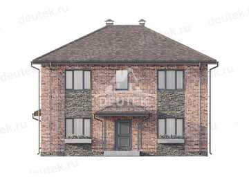 Проект жилого двухэтажного дома с пятью спальнями - LK-311