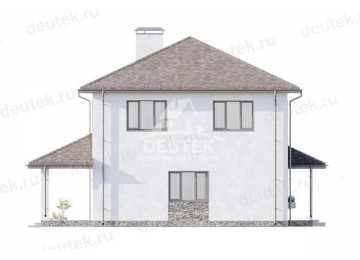 Проект жилого двухэтажного дома с размерами 13 м на 10 м - LK-316