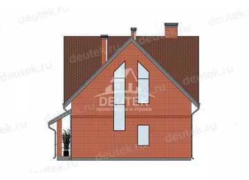 Проект квадратного двухэтажного дома с большими окнами - LK-328