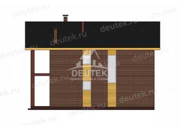 Проект жилого двухэтажного дома с большими окнами - LK-335