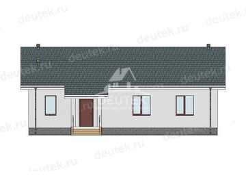 Проект узкого одноэтажного дома с тремя спальнями - LK-341