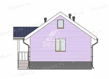 Проект квадратного одноэтажного дома с размерами 7 м на 7 м - LK-349