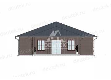 Проект узкого двухэтажного дома с кабинетом - LK-354