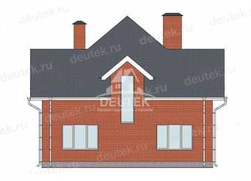 Проект квадратного двухэтажного дома с размерами 11 м на 11 м - LK-362