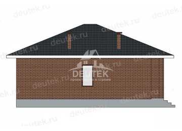 Проект квадратного одноэтажного дома с тремя спальнями - LK-364