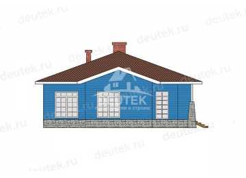 Проект узкого одноэтажного дома в европейском стиле - LK-383