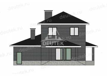 Проект дачного двухэтажного дома с одноместным гаражом - LK-388