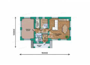 Проект бани 247,91 м² — комната отдыха 42,25 м², спортзал - LK-539
