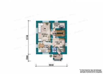 Проект дома с мансардой 115,95 м² — 3 спальни, светлая планировка и современный фасад - LK-544