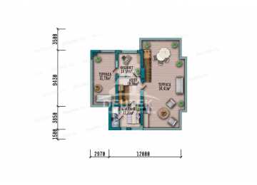  Проект двухэтажного дома площадью 317,7 м² — 4 спальни, просторные террасы и эксплуатируемая кровля - LK-549