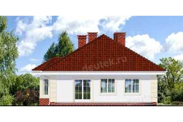 Проект европейского дома с камином 10 на 13 метров DTA100120