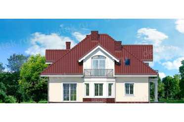 Проект двухэтажного дома с двухместным гаражом и камином в европейском стиле до 250 кв м - DTA100222 DTA100222