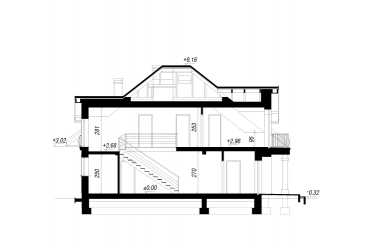 Проект двухэтажного дома с двухместным гаражом и камином в европейском стиле до 250 кв м - DTA100222 DTA100222