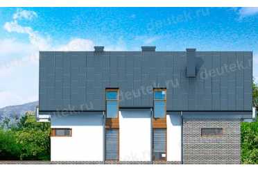 Проект двухэтажного дома с одноместным гаражом и террасой - DTA100225 DTA100225