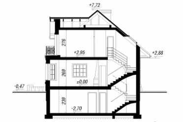 Проект двухэтажного дома с одноместным гаражом и подвалом до 250 кв м - DTA100226 DTA100226