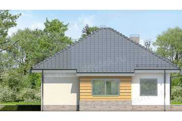 Проект европейского дома с камином 11 на 11 метров DTA10052