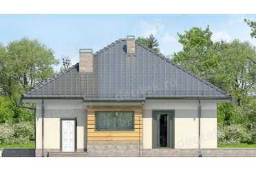 Проект европейского дома с камином 11 на 11 метров DTA10052