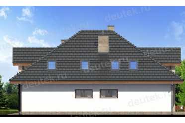 Проект двухэтажного дома из керамаблоков с двухместным гаражом - DTL100004 DTL100004