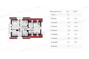 Проект двухэтажного дома с двухместным гаражом и подвалом - DTL100017 DTL100017